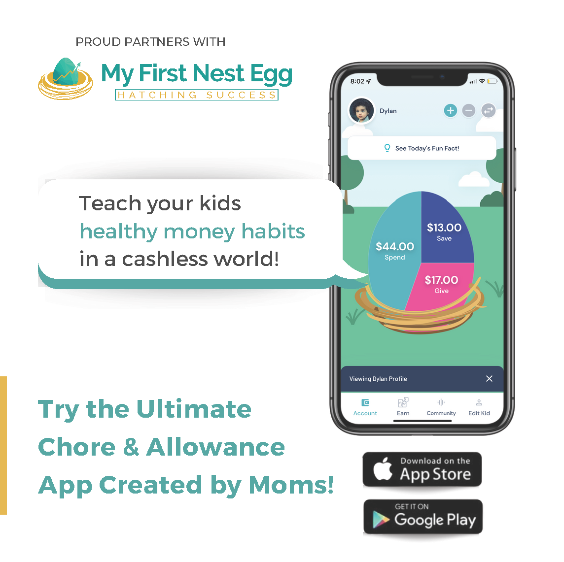 Teach your kids health money habits in a cashless world!