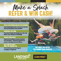 Each qualified referral give you a change to win one of five $100 prized every mont.  The more friends and famil you refer, the better your chances of winning!